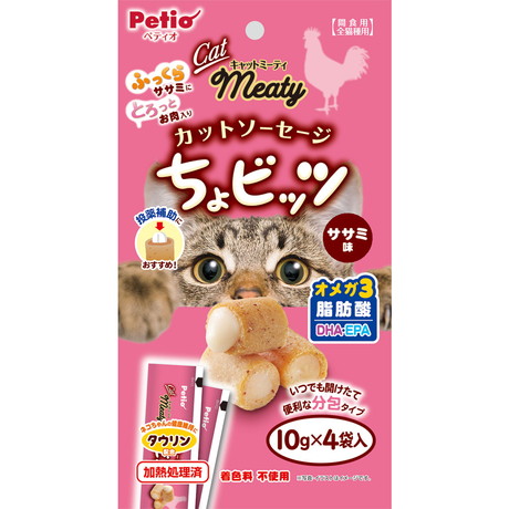 キャットミーティ CatＭeaty カットソーセージ ちょビッツ ササミ味 10g×4袋入