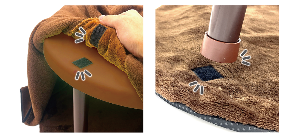 猫のための丸型こたつ 特長7