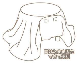 木目こたつ 特長2